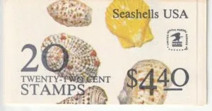 Seashells, 20 stamp vending booklet