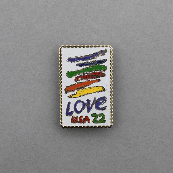 1985 Love Crayon Scribble Enamel Pin