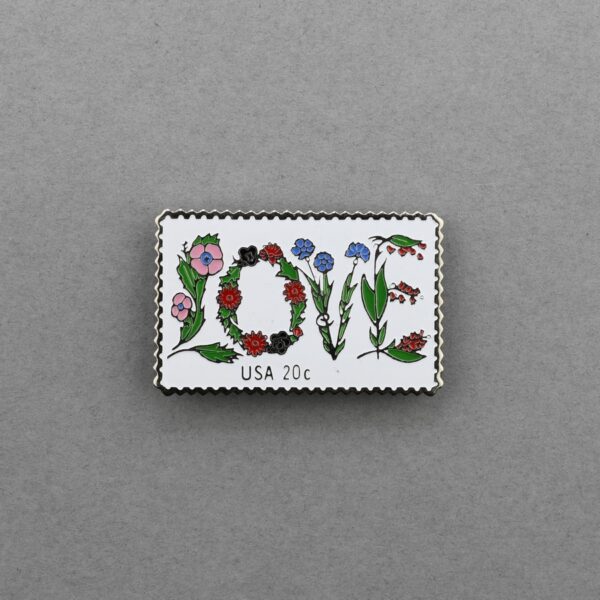 1982 Love Flowers Enamel Pin