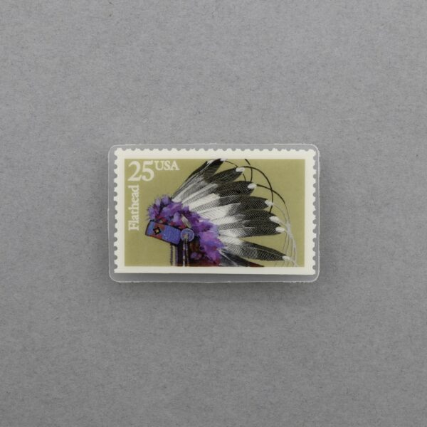 1990 Headdresses: Flathead Laminated Pinback Pin