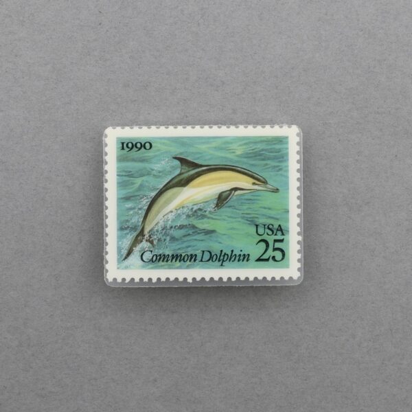 1990 Sea Creatures: Common Dolphin Laminated Pinback Pin