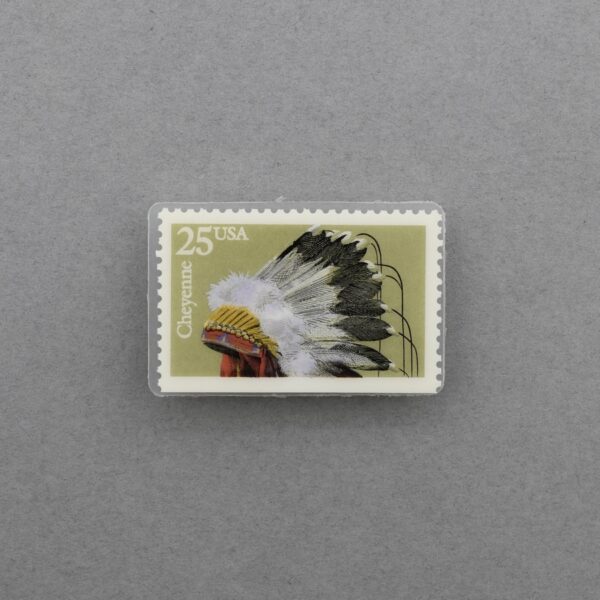 1990 Headdresses: Cheyenne Laminated Pinback Pin