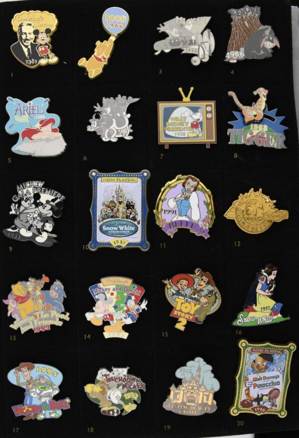 Disney 100 Years Of Dreams Pin Set Complete w/ Binder - Virginia 100th pin - Image 2