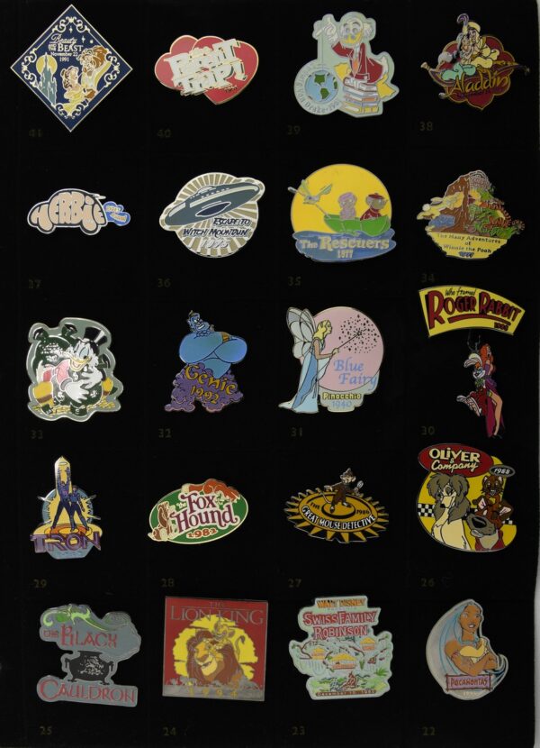 Disney Countdown to the Millennium Pin Set Complete w/ Binder - All 101 Pins +Crockett Error Pin - Image 4